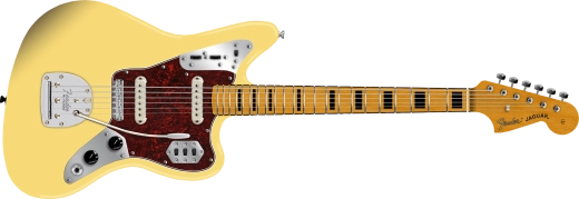 Fender - Vintera II Jaguar des années 70, touche en érable - Blanc vintage avec housse