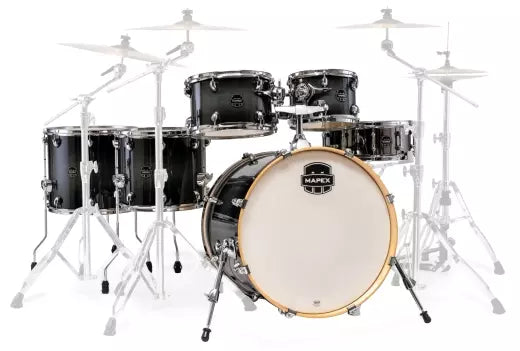 Mapex - Armory Pack de 6 fûts (22, 10, 12, 14, 16, SD) - Toms rapides Black Onyx Burst