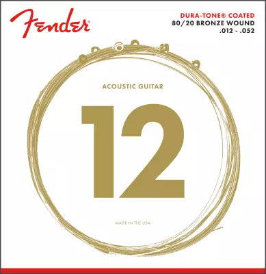 Fender - Dura-Tone 880L 80/20 Coated Acoustic Strings 12-52