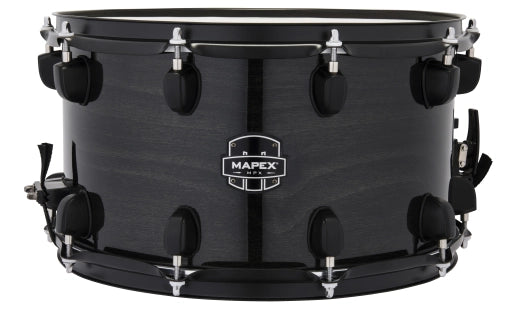 Mapex - MPX 14x8 Maple/Poplar Hybrid Shell Deep Snare Drum - Transparent Midnight Black