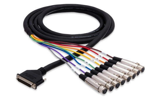 Câble Hosa - Serpent équilibré, XLR-F vers DB25 - 3 m