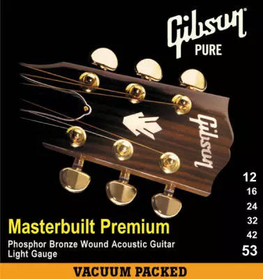 Gibson - Masterbuilt Phosphor Bronze Regular Acoustic Strings - 12-53