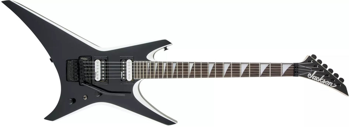 Jackson Guitars - Série JS Warrior JS32, touche amarante - Noir avec biseaux blancs 2910146572