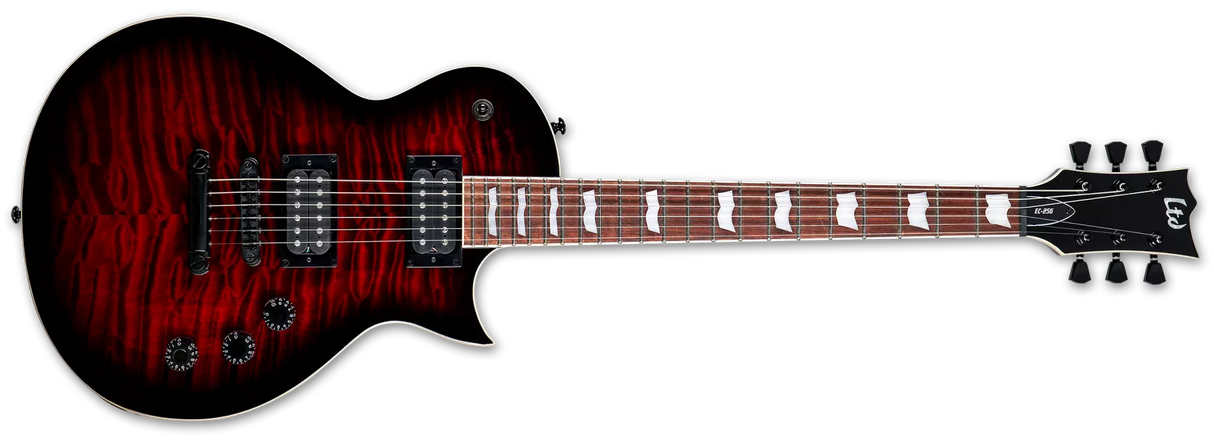 ESP Guitars - Guitare électrique LTD EC-256QM en érable matelassé - See Thru Black Cherry Sunburst