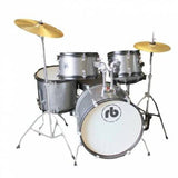 Rhythm Band Sparkle Grey 5 Piece Junior Acoustic Drum Kit