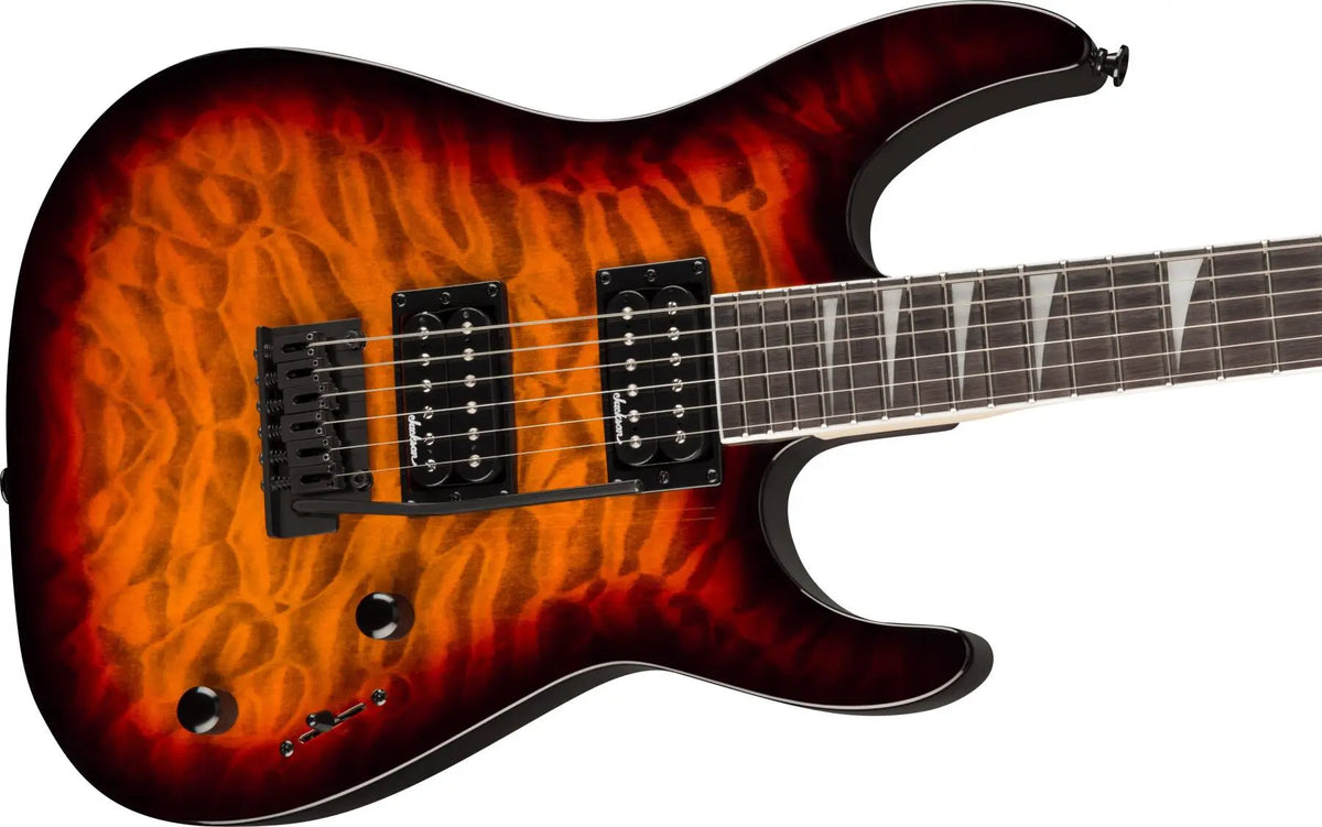 Jackson Guitars - JS Series Dinky JS20 DKQ 2PT, touche en amarante - Transparent Tobacco Burst 2910231582