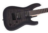 Jackson Guitars - Série JS Dinky Arch Top JS32Q DKA HT, touche amarante - Noir transparent