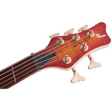 Jackson Guitars - Pro Series Spectra Bass SB V Poplar Burl, Caramelized Jatoba Fingerboard - Transparent Cherry Burst