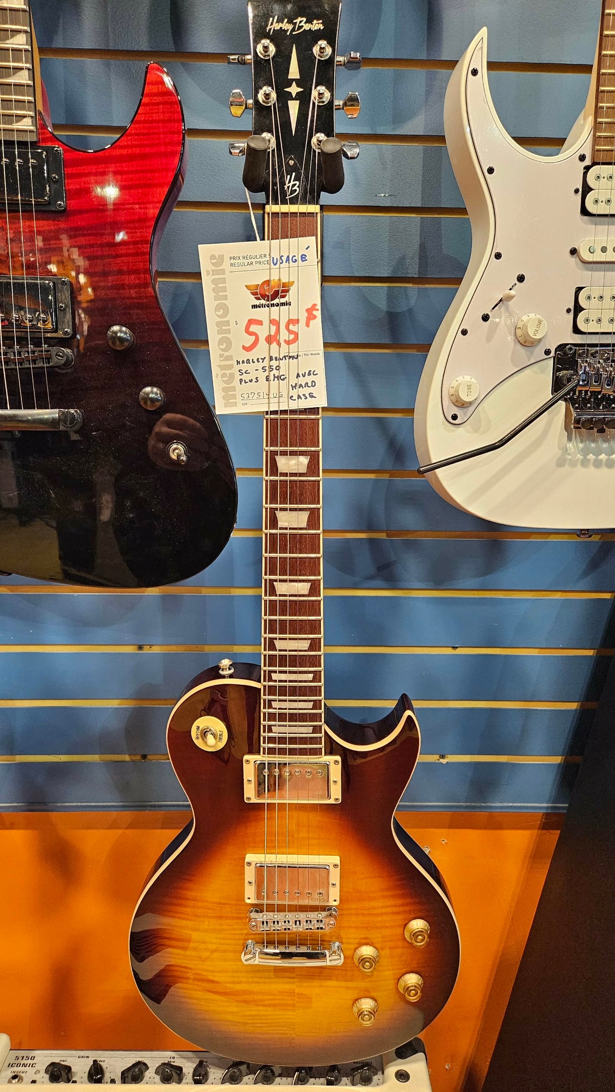 Pre-owned Harley Benton SC-550 Plus EMG PAF with hard case