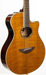Yamaha - APX600FM Acoustique-Électrique avec Pan Coupé - Érable Flammé Ambré APX600FM AM