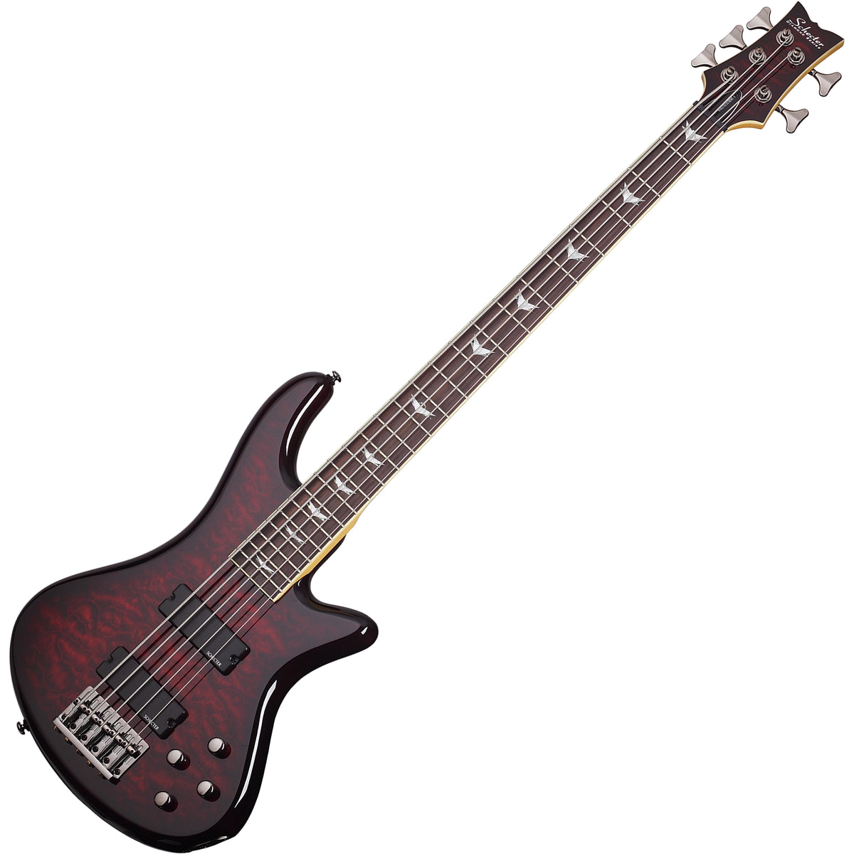 Schecter 2502-SHC 5 String RH Electric Bass Stiletto Extreme-5 Black Cherry Finish