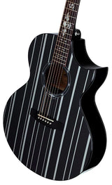 Guitare acoustique Schecter Synyster Gates AC-GA SC - Noir brillant avec liserés argentés 3700-SHC