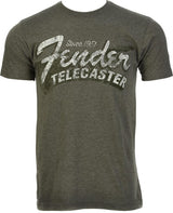 Fender 9101291497 T-shirt Fender® Telecaster™ Depuis 1951 - Vert chiné militaire, Taille M