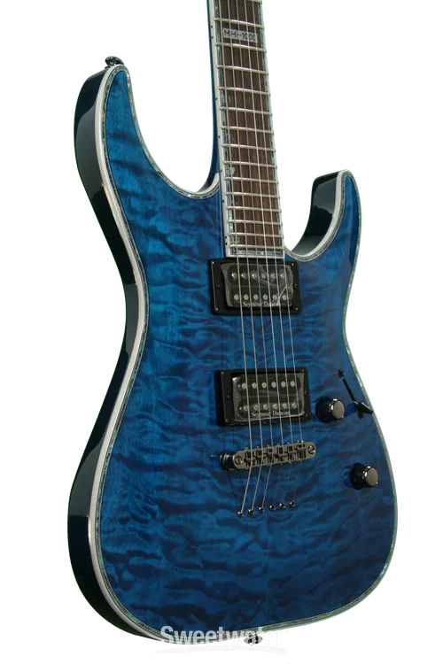 Guitare électrique ESP LTD Deluxe MH-1000 d'occasion avec étui rigide