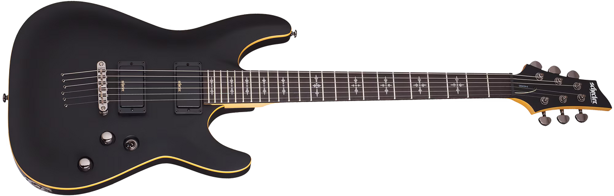 Schecter - Demon-6 Electric Guitar - Aged Black Satin