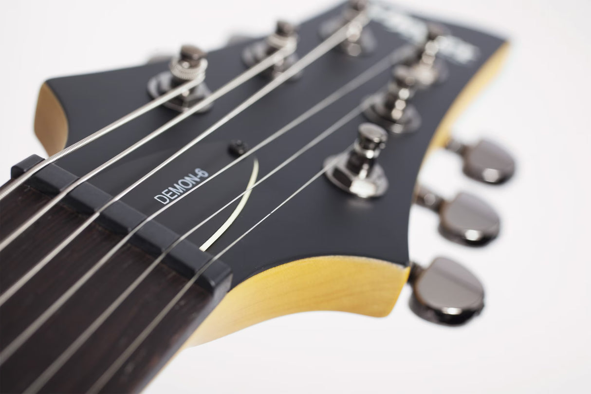 Schecter - Demon-6 Electric Guitar - Aged Black Satin