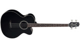 Guitare basse électro-acoustique Takamine série G, pan coupé vénitien, noire GB30CEBLK
