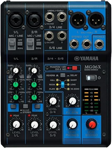 Yamaha - 6 Channel MG Series Mixer w/Effects