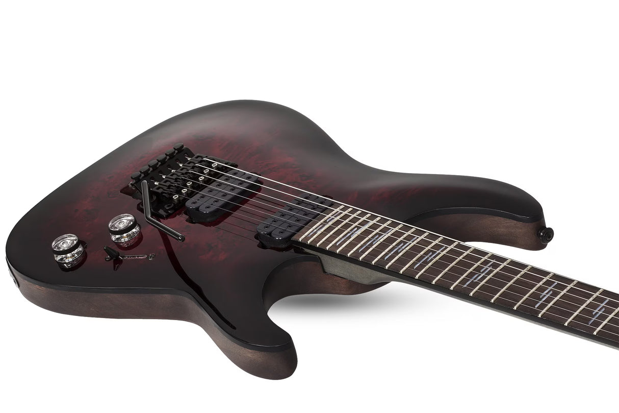 Guitare électrique Schecter 6 cordes pour droitier Omen Elite-6 FR finition Black Cherry Burst