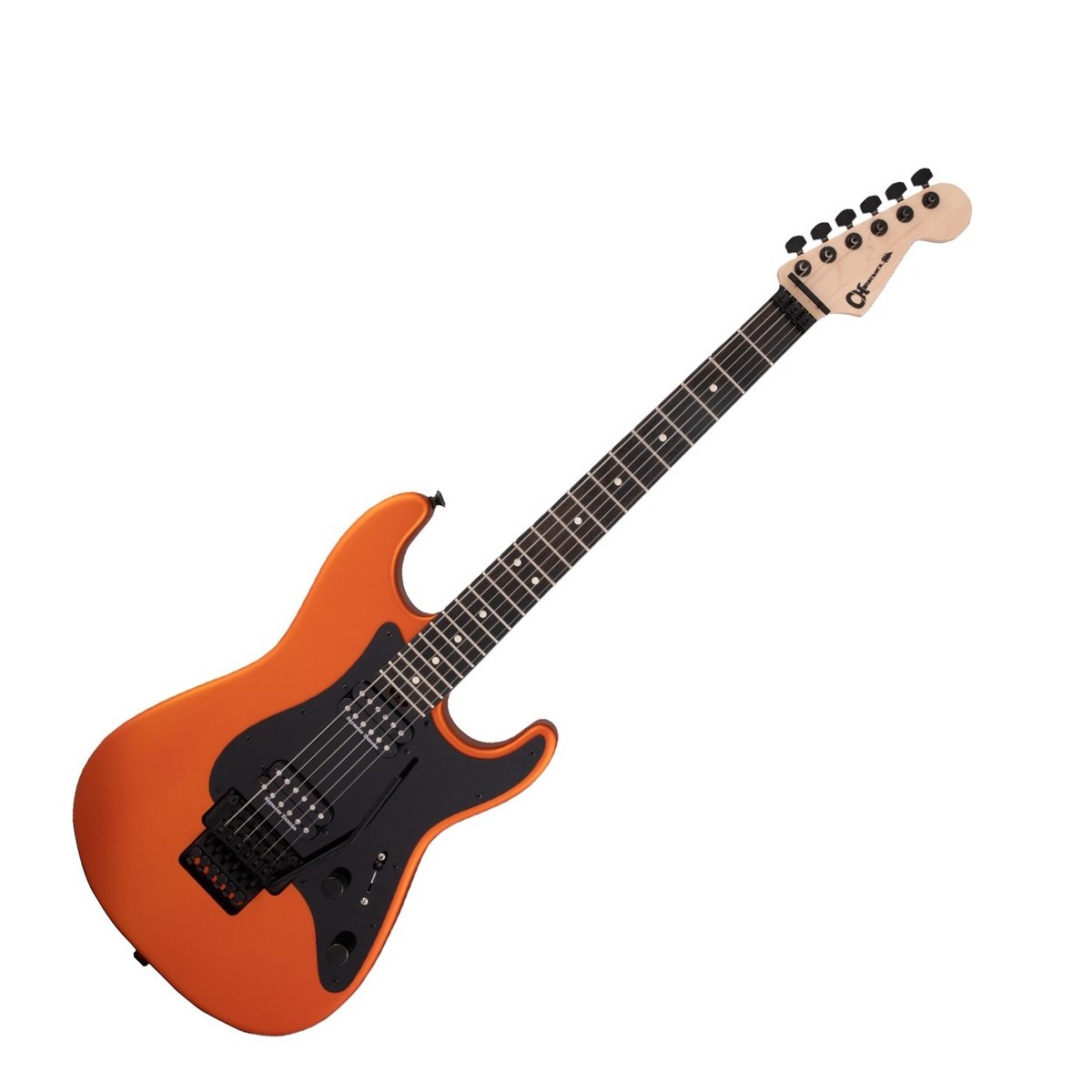 Charvel Pro Mod SC1 Electric Guitar HH Floyd Rose Ebony in Satin Orange Blaze