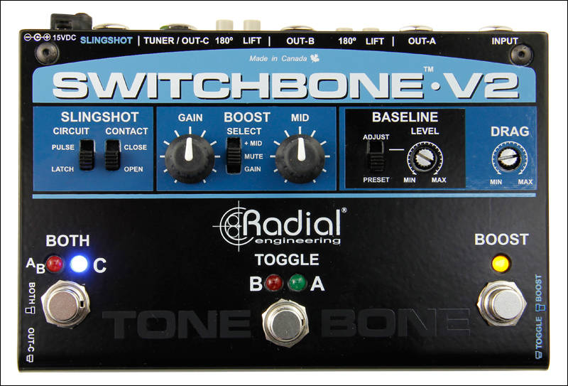 Radial - Sélecteur et booster d'amplificateur Switchbone V2 ABY/C