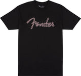 T-shirt Fender Spaghetti Logo à damier ondulé, damier rose - Taille M 919-2412-406