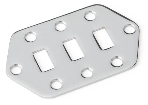 Plaque de contrôle du sélecteur de micros Fender - Jaguar - Chrome