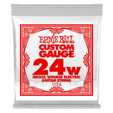 Corde simple pour guitare électrique Ernie Ball, filée en nickel, 0,024