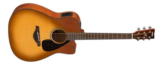 Yamaha - Guitare acoustique dreadnought FGX800C avec table en épicéa massif et électronique - Sand Burst