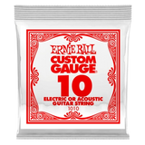 Corde simple en acier pour guitare électrique ou acoustique Ernie Ball - .010