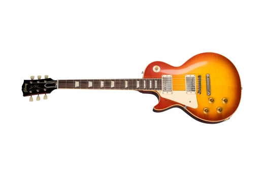 Gibson Custom Shop - Guitare électrique Les Paul Standard VOS de 1958, réédition avec étui rigide - Cerise délavée (gaucher)