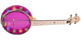 Gold Tone - Light-Up Little Gem See-Through Banjo-Ukulele with Lights - Amethyst