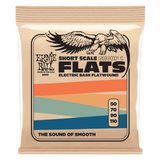 Cordes pour basse électrique Ernie Ball Flatwound Groupe 1 à diapason court - 50-110