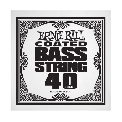 Corde simple pour basse électrique Ernie Ball .040, filée nickel, avec revêtement