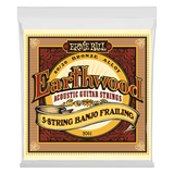 Ernie Ball - Banjo 5 cordes Earthwood, extrémités fragiles en boucle, cordes en bronze 80/20