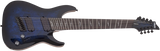 Schecter - Guitare électrique multi-échelle 8 cordes Omen Elite-8 - Bleu éclatant transparent
