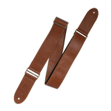 Levys - 2 sangles de guitare réglables en cuir avec extrémités métalliques - Marron classique