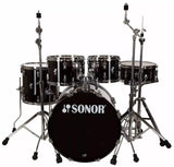 Sonor - AQ1 Studio Batterie 5 pièces (20, 10, 12, 14, SD) avec accessoires - Noir laqué