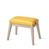K &amp; M Stands - Banc de piano réglable en hauteur en hêtre - Similicuir jaune