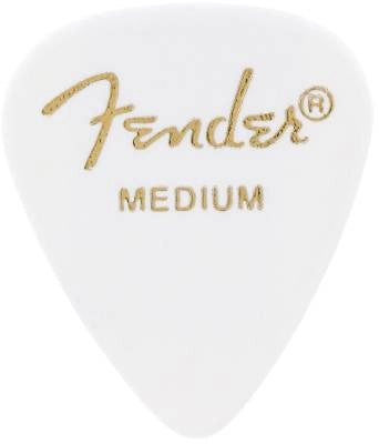 Fender - 351 Shape Celluloid Picks 12-Pack, Medium - White