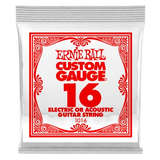 Ernie Ball - Corde simple en acier pour guitare électrique ou acoustique - .016
