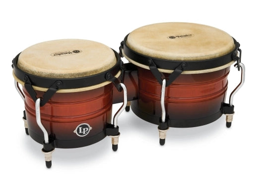 Percussions latines - Bongos Matador Custom - Chêne de Siam, finition Vintage Sunburst