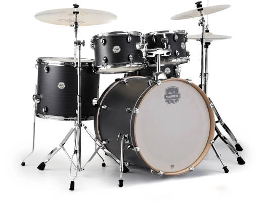 Mapex - Storm 5-Piece Drum Kit (22,10,12,16,SD) with Hardware - Ebony Blue Grain