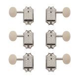 Gibson - Jeu de mécaniques Deluxe à boutons blancs - Nickel vintage
