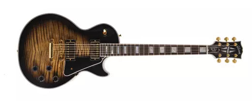 Gibson Custom Shop - Les Paul Custom avec guitare électrique à table figurée - Cobra Burst