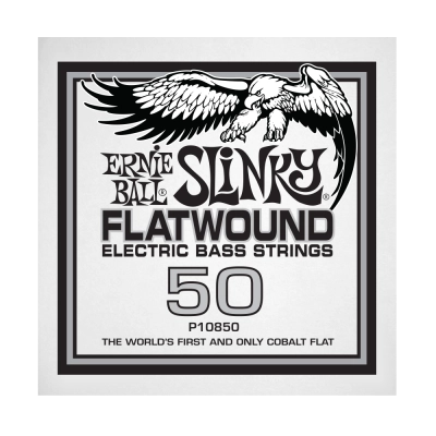 Corde simple pour basse électrique Ernie Ball .050 Slinky Flatwound