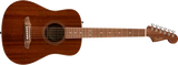 Fender - California Standard Redondo Mini Acoustic Guitar with Gigbag - Natural Sapele