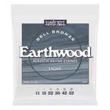 Cordes pour guitare acoustique Ernie Ball Earthwood Bell Bronze - Légères (11-52)