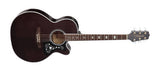 Takamine - Guitare électro-acoustique NEX CE à pan coupé - Noir transparent