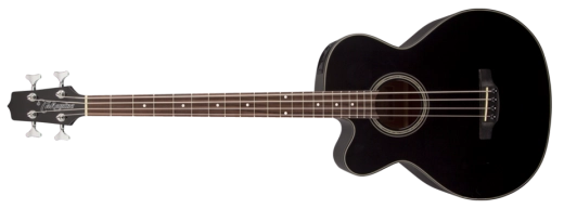 Takamine - G Series Acoustic Electric Bass Guitar with Venetian Cutaway - Black, Left Handed